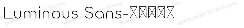 Luminous Sans字体转换